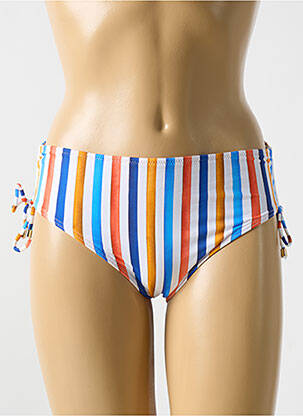 Bas de maillot de bain effet matière satinée culotte orange CYELL femme