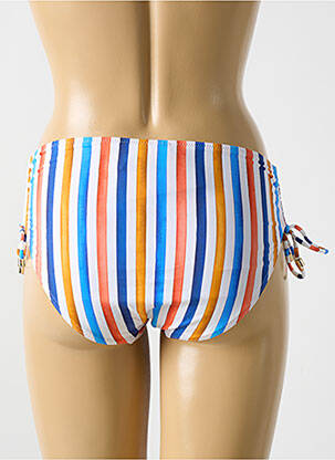 Bas de maillot de bain effet matière satinée culotte orange CYELL femme