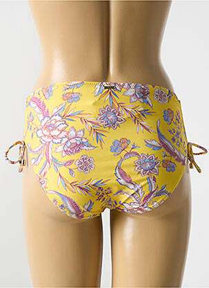 Bas de maillot de bain imprimé fleurs culotte jaune CYELL femme