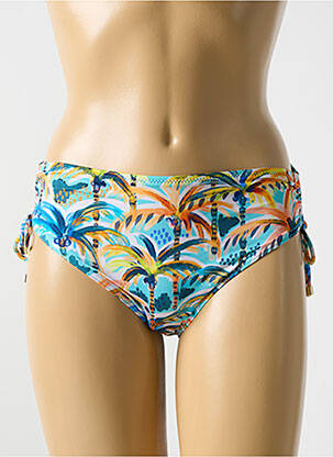 Bas de maillot de bain imprimé tie and dye culotte bleu CYELL femme
