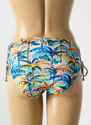 Bas de maillot de bain imprimé tie and dye culotte bleu CYELL femme
