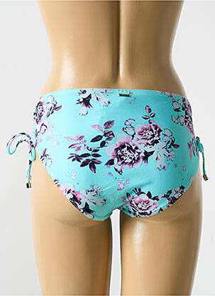 Bas de maillot de bain imprimé fleurs culotte bleu CYELL femme
