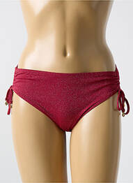 Bas de maillot de bain effet matière satinée culotte rouge CYELL femme