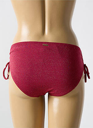 Bas de maillot de bain effet matière satinée culotte rouge CYELL femme