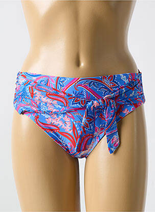 Bas de maillot de bain effet matière satinée culotte bleu #127344 femme