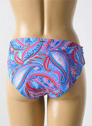 Bas de maillot de bain effet matière satinée culotte bleu #127344 femme