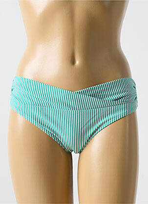 Bas de maillot de bain imprimé rayures culotte vert CYELL femme