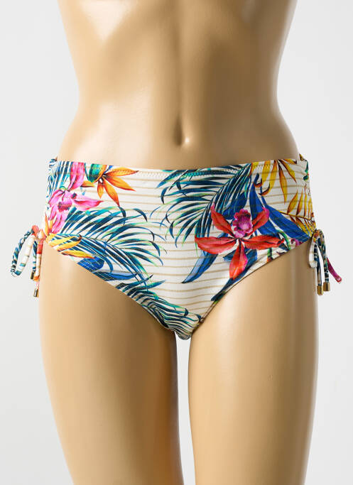 Bas de maillot de bain imprimé tie and dye culotte jaune CYELL femme