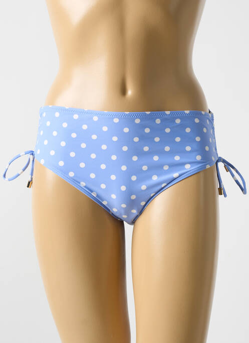 Bas de maillot de bain effet matière satinée culotte bleu CYELL femme
