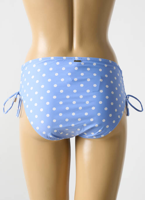 Bas de maillot de bain effet matière satinée culotte bleu CYELL femme