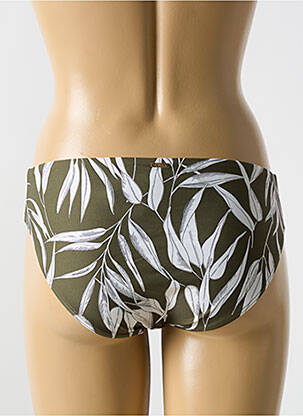 Bas de maillot de bain imprimé fantaisie culotte vert CYELL femme