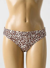 Bas de maillot de bain effet matière satinée culotte beige CYELL femme