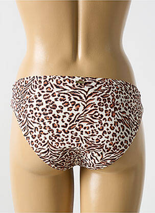 Bas de maillot de bain effet matière satinée culotte beige CYELL femme