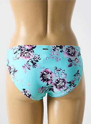 Bas de maillot de bain imprimé fleurs culotte bleu CYELL femme