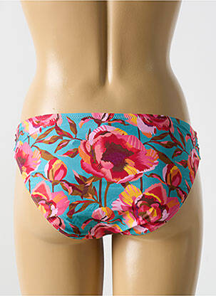 Bas de maillot de bain imprimé fleurs culotte rose CYELLM femme