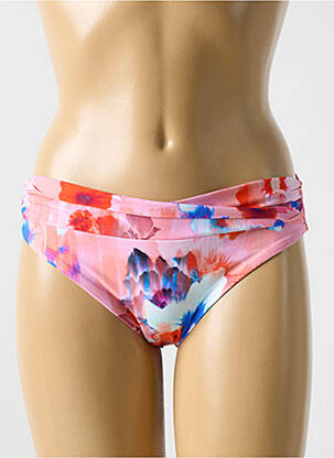 Bas de maillot de bain imprimé fleurs culotte rose CYELL femme