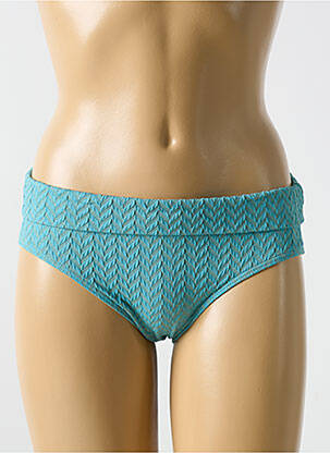 Bas de maillot de bain effet matière satinée culotte bleu CYELL femme