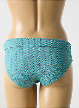 Bas de maillot de bain effet matière satinée culotte bleu CYELL femme