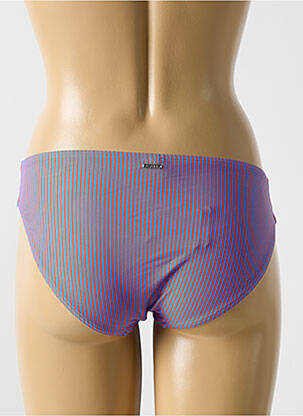 Bas de maillot de bain imprimé rayures culotte bleu CYELL femme