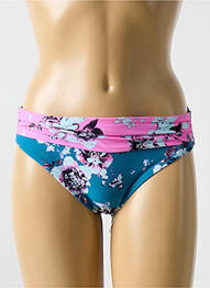 Bas de maillot de bain imprimé fleurs culotte bleu CYELL femme