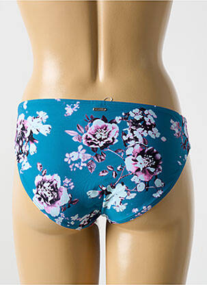 Bas de maillot de bain imprimé fleurs culotte bleu CYELL femme
