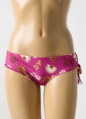 Bas de maillot de bain imprimé tie and dye culotte rose CYELL femme