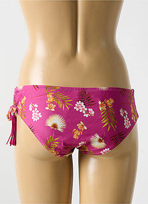 Bas de maillot de bain imprimé tie and dye culotte rose CYELL femme