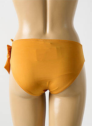 Bas de maillot de bain effet matière satinée culotte orange CYELL femme