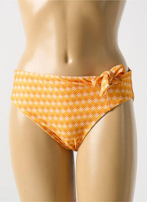 Bas de maillot de bain fermeture liens à nouer culotte orange CYELL femme