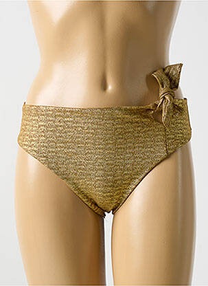 Bas de maillot de bain tissage satiné culotte or CYELL femme