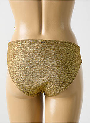Bas de maillot de bain tissage satiné culotte or CYELL femme