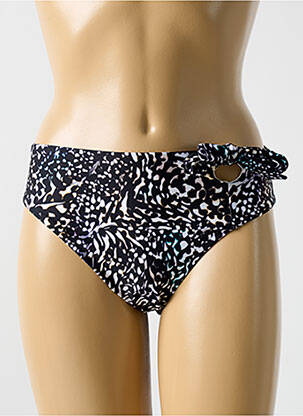 Bas de maillot de bain effet matière satinée culotte noir CYELL femme
