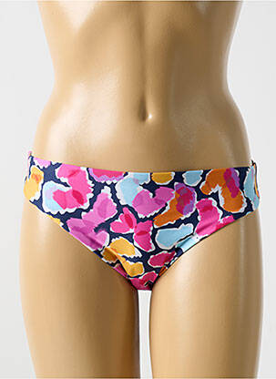 Bas de maillot de bain imprimé fleurs culotte bleu CYELL femme