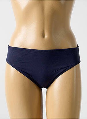 Bas de maillot de bain effet matière satinée culotte bleu CYELL femme