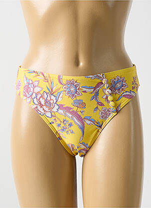 Bas de maillot de bain imprimé fleurs culotte jaune CYELL femme