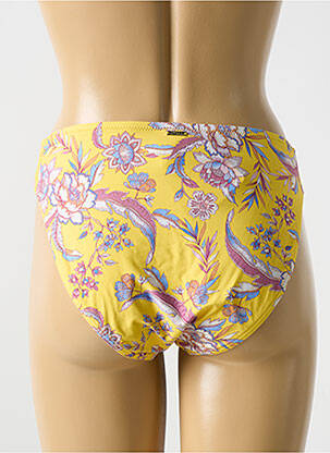 Bas de maillot de bain imprimé fleurs culotte jaune CYELL femme