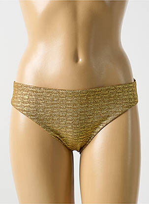 Bas de maillot de bain tissage satiné culotte or CYELL femme