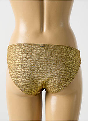 Bas de maillot de bain tissage satiné culotte or CYELL femme