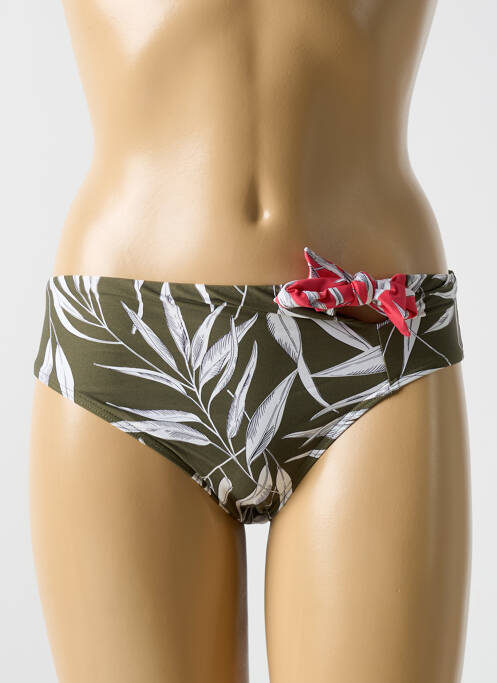 Bas de maillot de bain imprimé fantaisie culotte vert CYELL femme