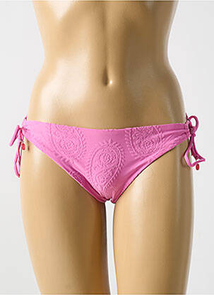 Bas de maillot de bain fermeture liens à nouer bikini rose CYELL femme