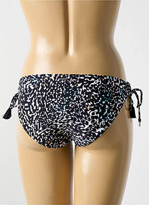 Bas de maillot de bain effet matière satinée bikini noir CYELL femme