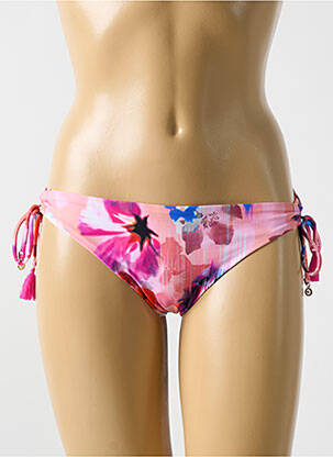 Bas de maillot de bain imprimé fleurs bikini rose CYELL femme