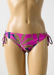 Bas de maillot de bain imprimé tie and dye bikini rose CYELL femme