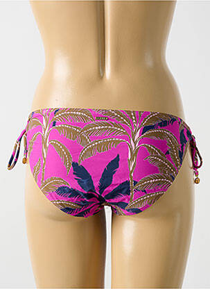 Bas de maillot de bain imprimé tie and dye bikini rose CYELL femme