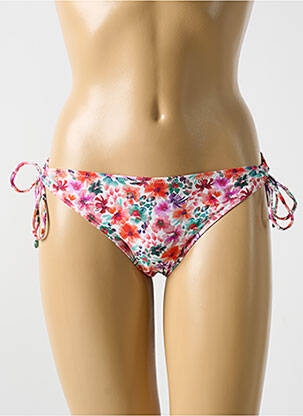 Bas de maillot de bain imprimé fleurs bikini orange CYELL femme