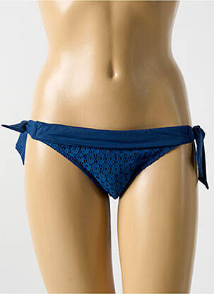 Bas de maillot de bain fermeture liens à nouer bikini bleu CYELL femme