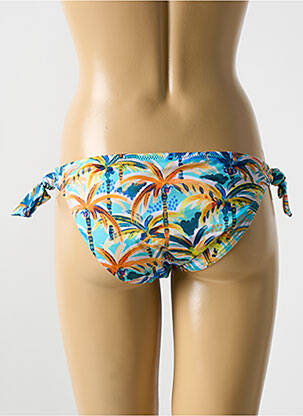 Bas de maillot de bain imprimé tie and dye bikini bleu CYELL femme