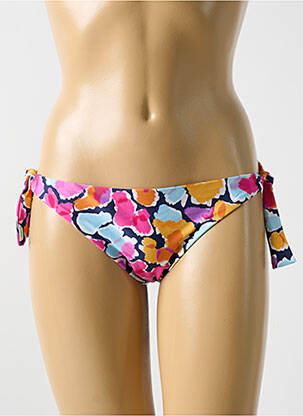 Bas de maillot de bain imprimé fleurs bikini bleu CYELL femme