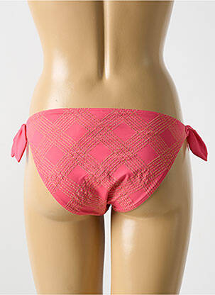 Bas de maillot de bain effet matière satinée bikini rose CYELL femme