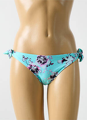 Bas de maillot de bain imprimé fleurs bikini bleu CYELL femme